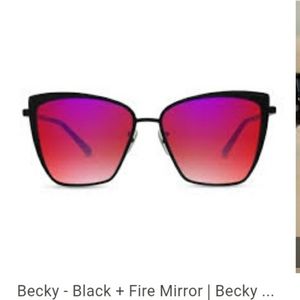 Diff Eyewear Becky black+fire mirrored sunglasses